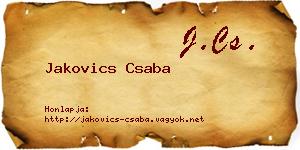 Jakovics Csaba névjegykártya